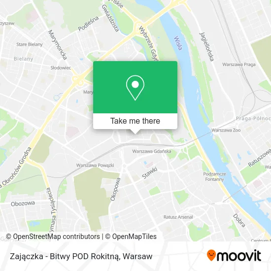 Zajączka - Bitwy POD Rokitną map
