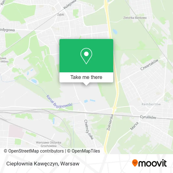 Ciepłownia Kawęczyn map