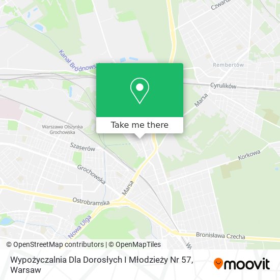 Wypożyczalnia Dla Dorosłych I Młodzieży Nr 57 map