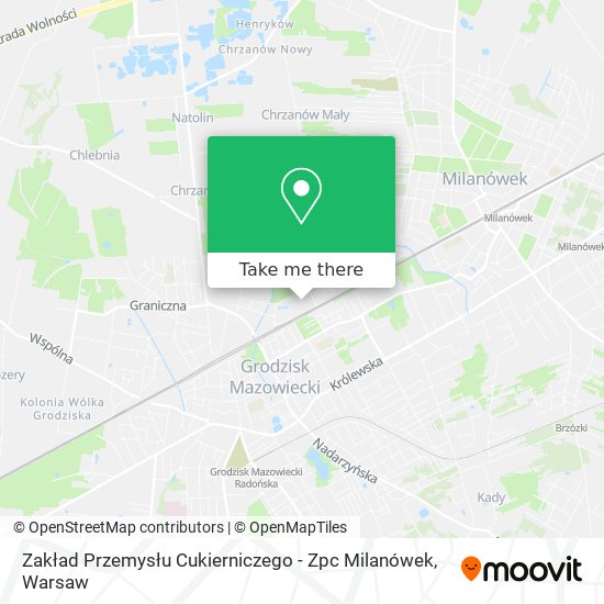 Карта Zakład Przemysłu Cukierniczego - Zpc Milanówek