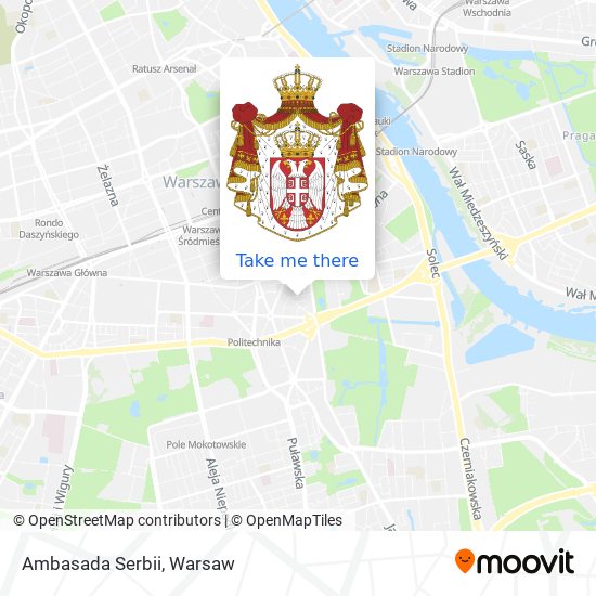 Ambasada Serbii map