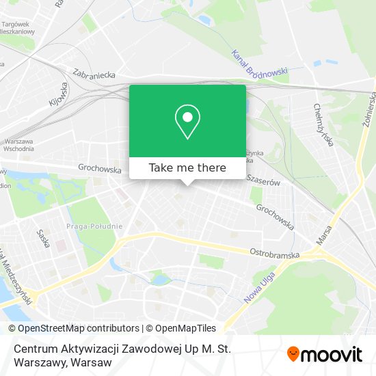 Карта Centrum Aktywizacji Zawodowej Up M. St. Warszawy