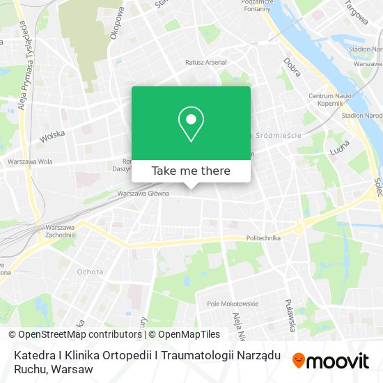 Katedra I Klinika Ortopedii I Traumatologii Narządu Ruchu map