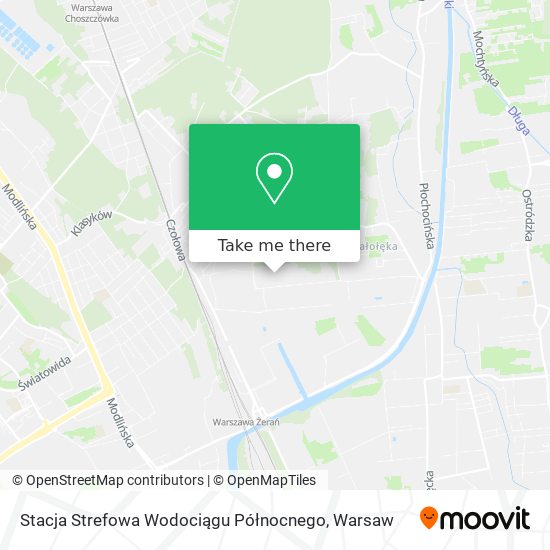 Stacja Strefowa Wodociągu Północnego map