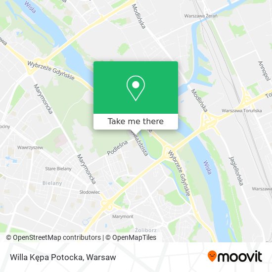 Willa Kępa Potocka map