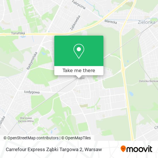 Carrefour Express Ząbki Targowa 2 map