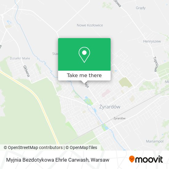 Карта Myjnia Bezdotykowa Ehrle Carwash