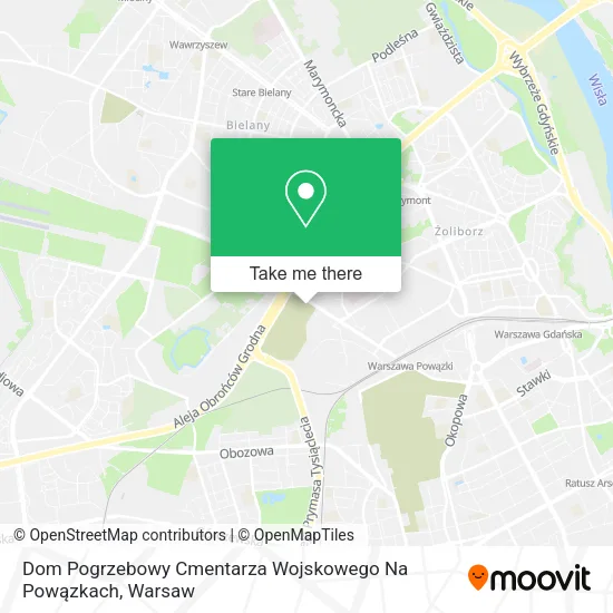 Dom Pogrzebowy Cmentarza Wojskowego Na Powązkach map