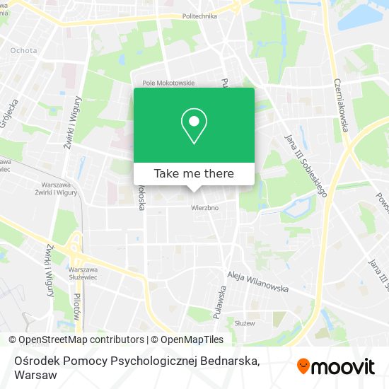 Ośrodek Pomocy Psychologicznej Bednarska map