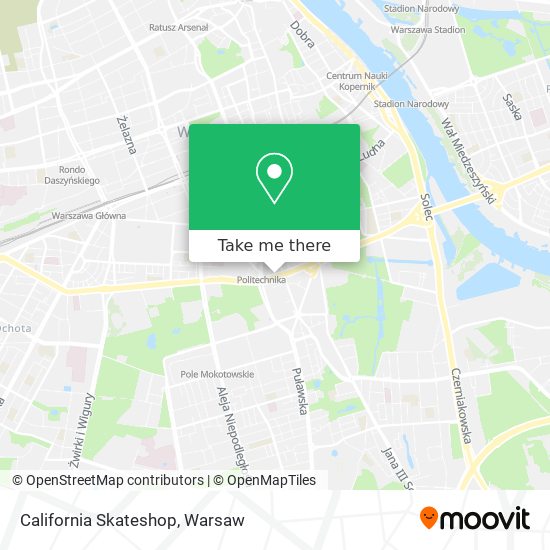 California Skateshop map