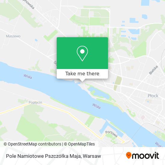 Pole Namiotowe Pszczółka Maja map