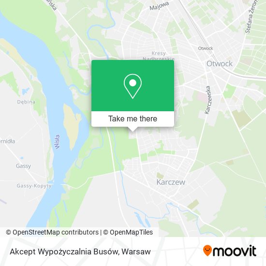 Akcept Wypożyczalnia Busów map