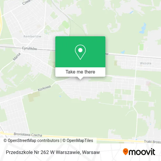 Przedszkole Nr 262 W Warszawie map