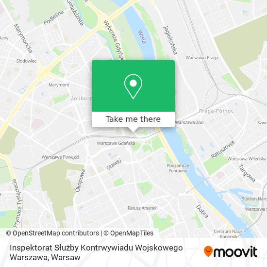 Карта Inspektorat Służby Kontrwywiadu Wojskowego Warszawa