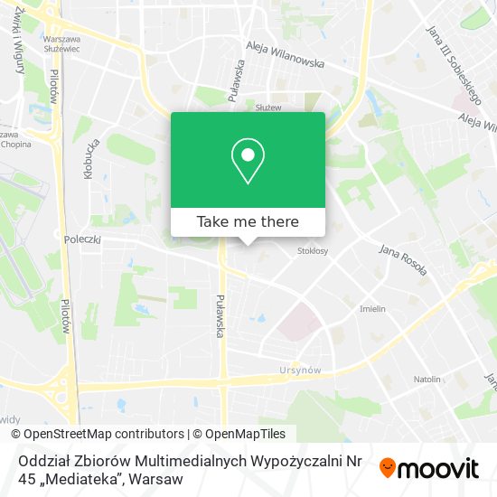 Oddział Zbiorów Multimedialnych Wypożyczalni Nr 45 „Mediateka” map