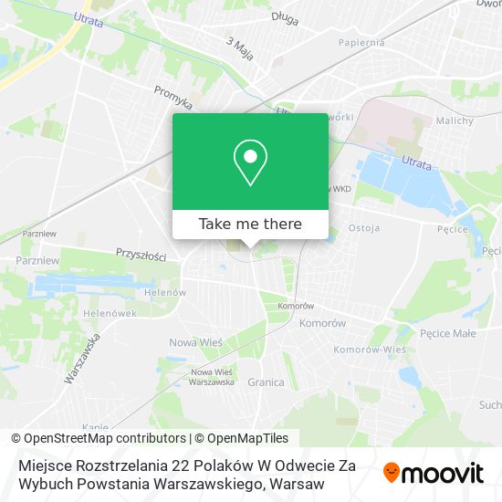 Miejsce Rozstrzelania 22 Polaków W Odwecie Za Wybuch Powstania Warszawskiego map