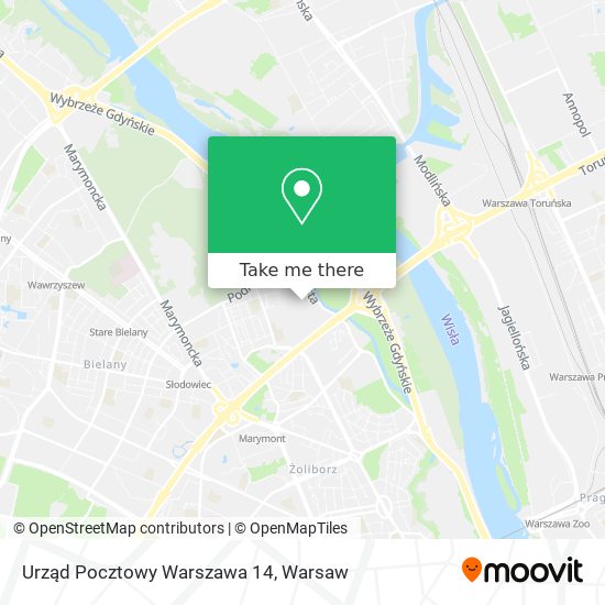 Urząd Pocztowy Warszawa 14 map