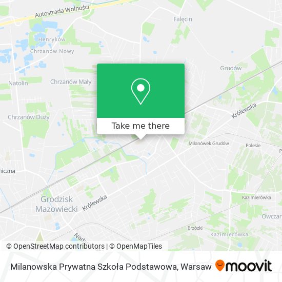 Milanowska Prywatna Szkoła Podstawowa map