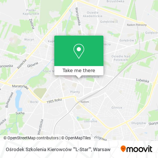 Ośrodek Szkolenia Kierowców ""L-Star"" map