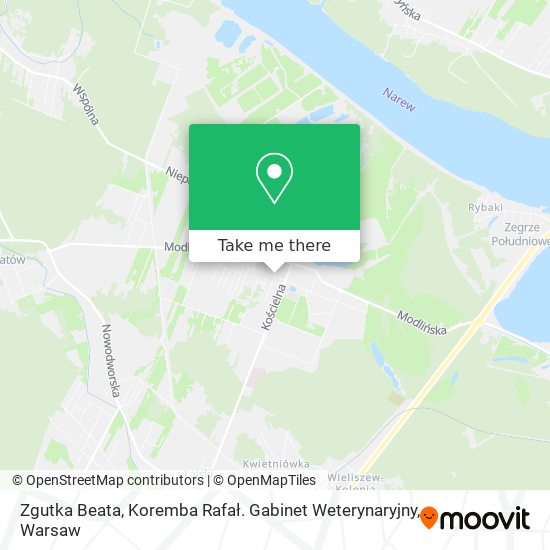 Zgutka Beata, Koremba Rafał. Gabinet Weterynaryjny map