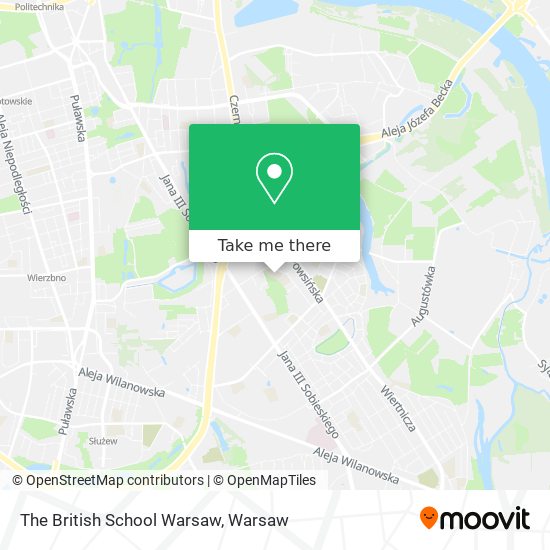 The British School Warsaw map