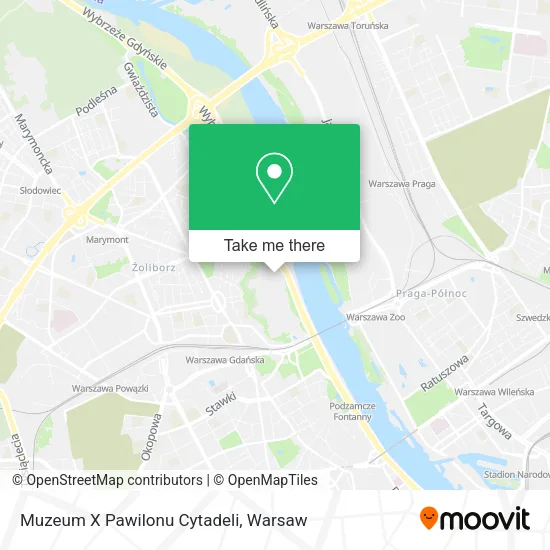 Muzeum X Pawilonu Cytadeli map