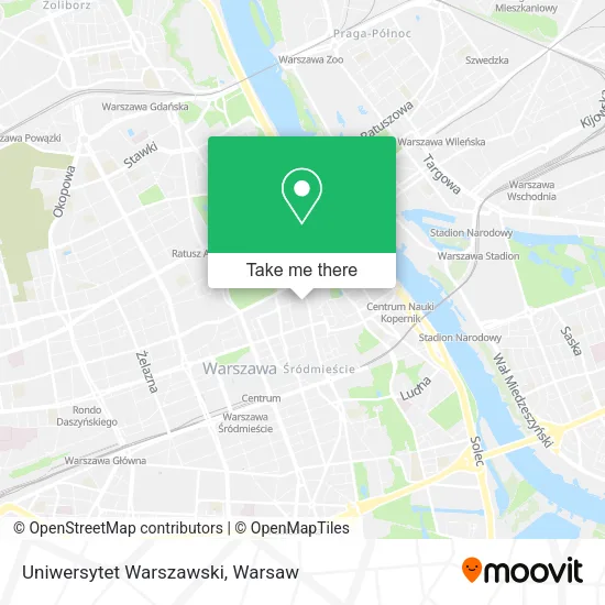 Uniwersytet Warszawski map