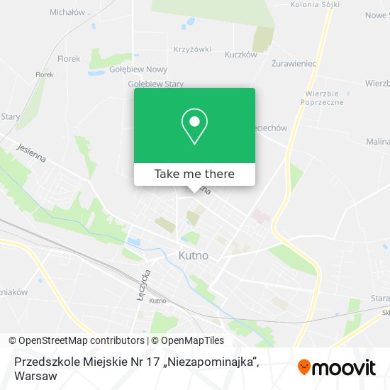 Przedszkole Miejskie Nr 17 „Niezapominajka” map