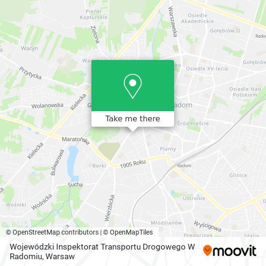 Wojewódzki Inspektorat Transportu Drogowego W Radomiu map