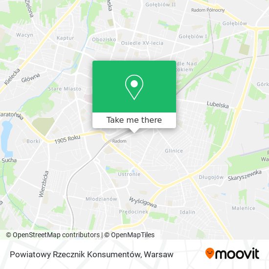 Powiatowy Rzecznik Konsumentów map