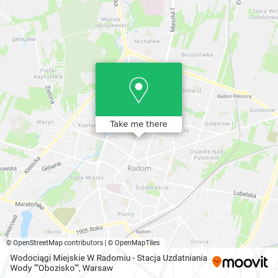 Wodociągi Miejskie W Radomiu - Stacja Uzdatniania Wody ""Obozisko"" map