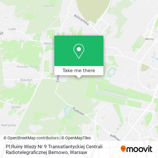 Pl:Ruiny Wieży Nr 9 Transatlantyckiej Centrali Radiotelegraficznej Bemowo map