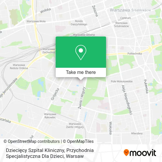 Dziecięcy Szpital Kliniczny, Przychodnia Specjalistyczna Dla Dzieci map