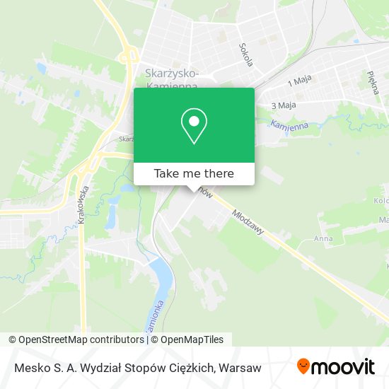 Mesko S. A. Wydział Stopów Ciężkich map