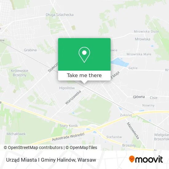 Карта Urząd Miasta I Gminy Halinów