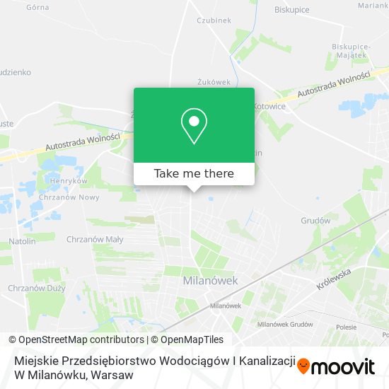 Miejskie Przedsiębiorstwo Wodociągów I Kanalizacji W Milanówku map