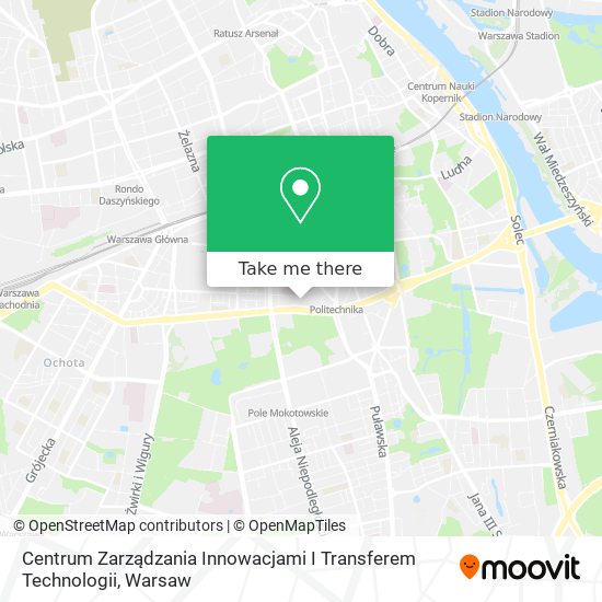 Centrum Zarządzania Innowacjami I Transferem Technologii map