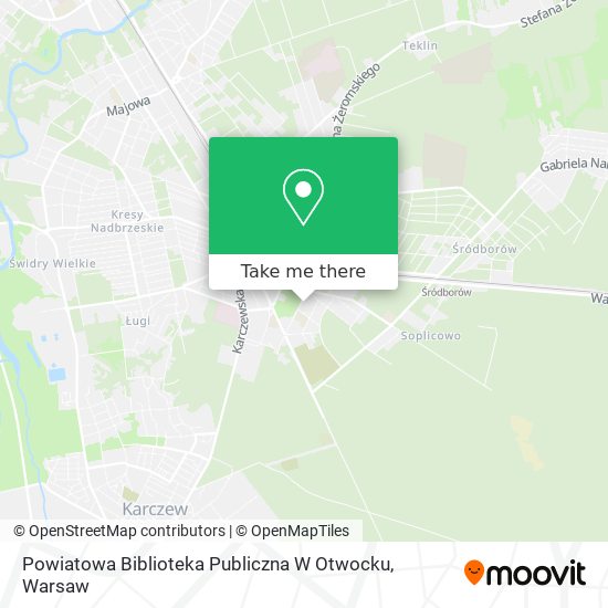 Карта Powiatowa Biblioteka Publiczna W Otwocku