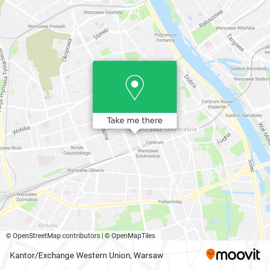 Kantor/Exchange Western Union map