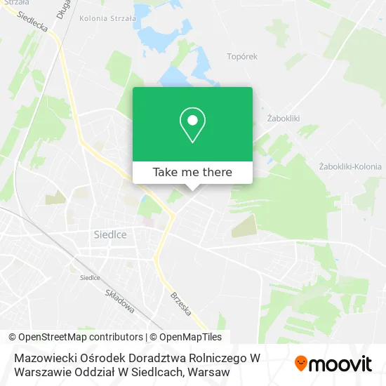 Mazowiecki Ośrodek Doradztwa Rolniczego W Warszawie Oddział W Siedlcach map