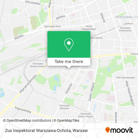 Zus Inspektorat Warszawa-Ochota map