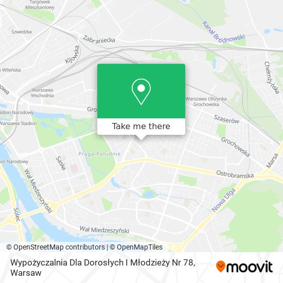 Wypożyczalnia Dla Dorosłych I Młodzieży Nr 78 map