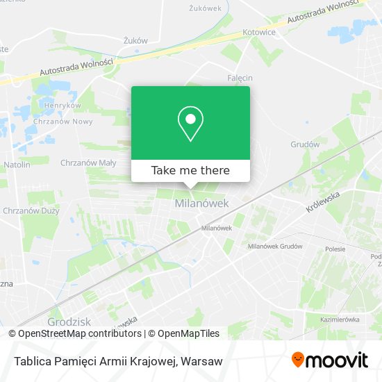 Tablica Pamięci Armii Krajowej map