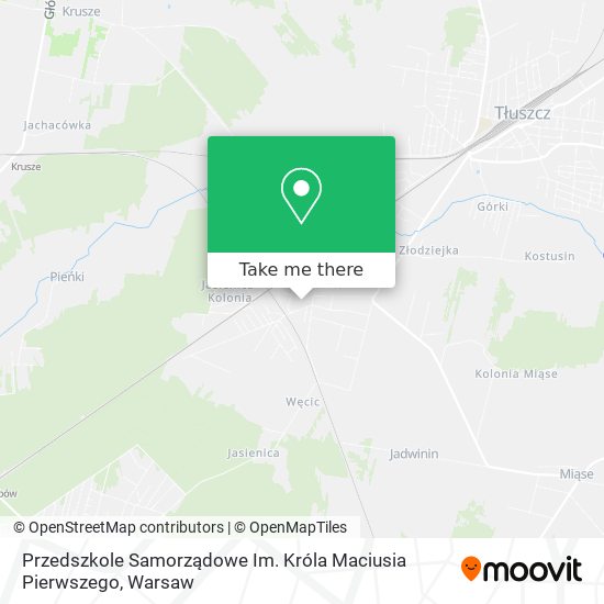 Карта Przedszkole Samorządowe Im. Króla Maciusia Pierwszego