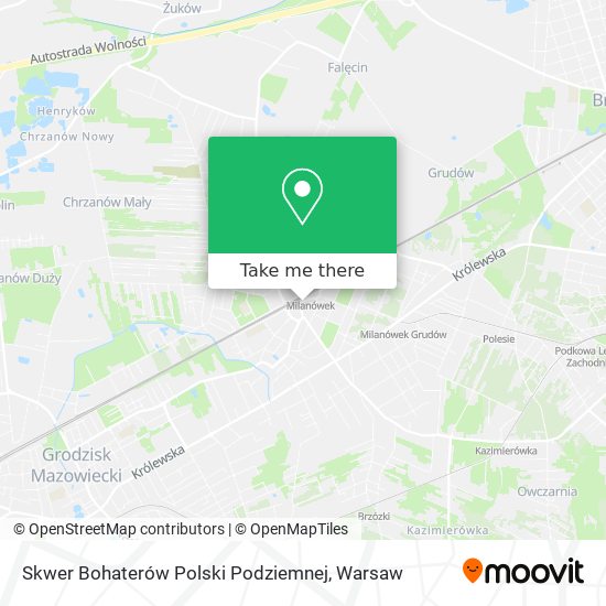 Skwer Bohaterów Polski Podziemnej map