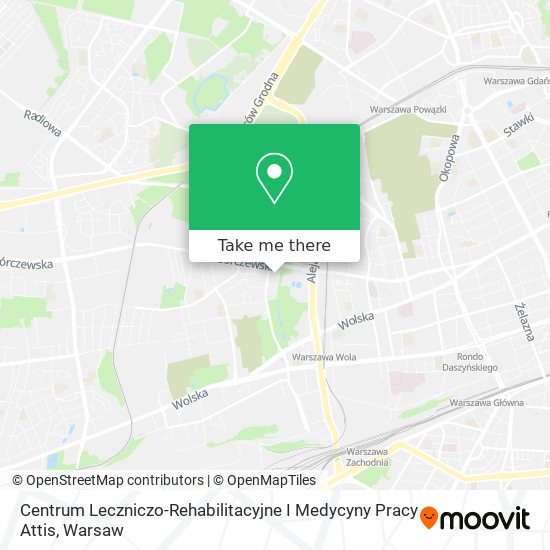 Centrum Leczniczo-Rehabilitacyjne I Medycyny Pracy Attis map