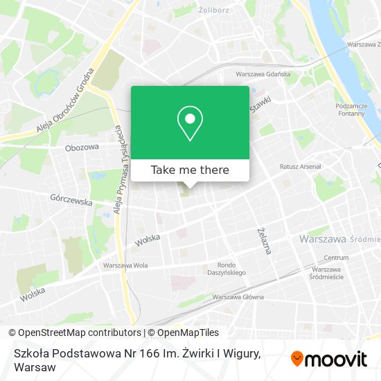 Карта Szkoła Podstawowa Nr 166 Im. Żwirki I Wigury