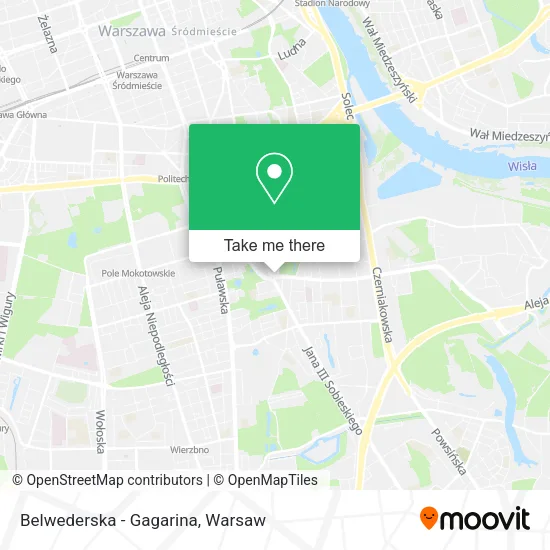 Belwederska - Gagarina map