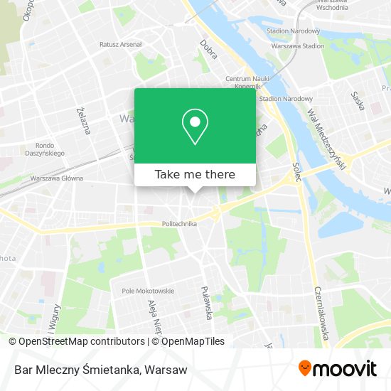 Bar Mleczny Śmietanka map