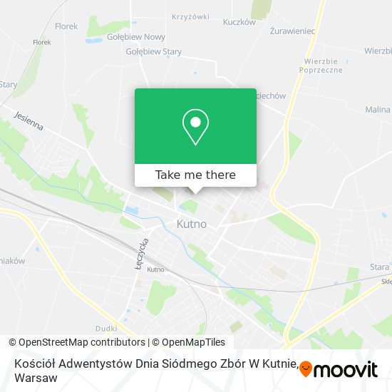 Kościół Adwentystów Dnia Siódmego Zbór W Kutnie map